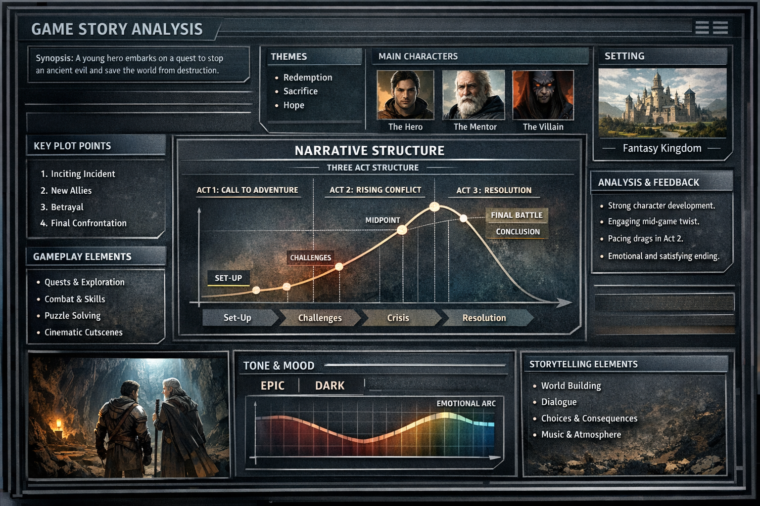 Oyun hikayesi analiz süreci