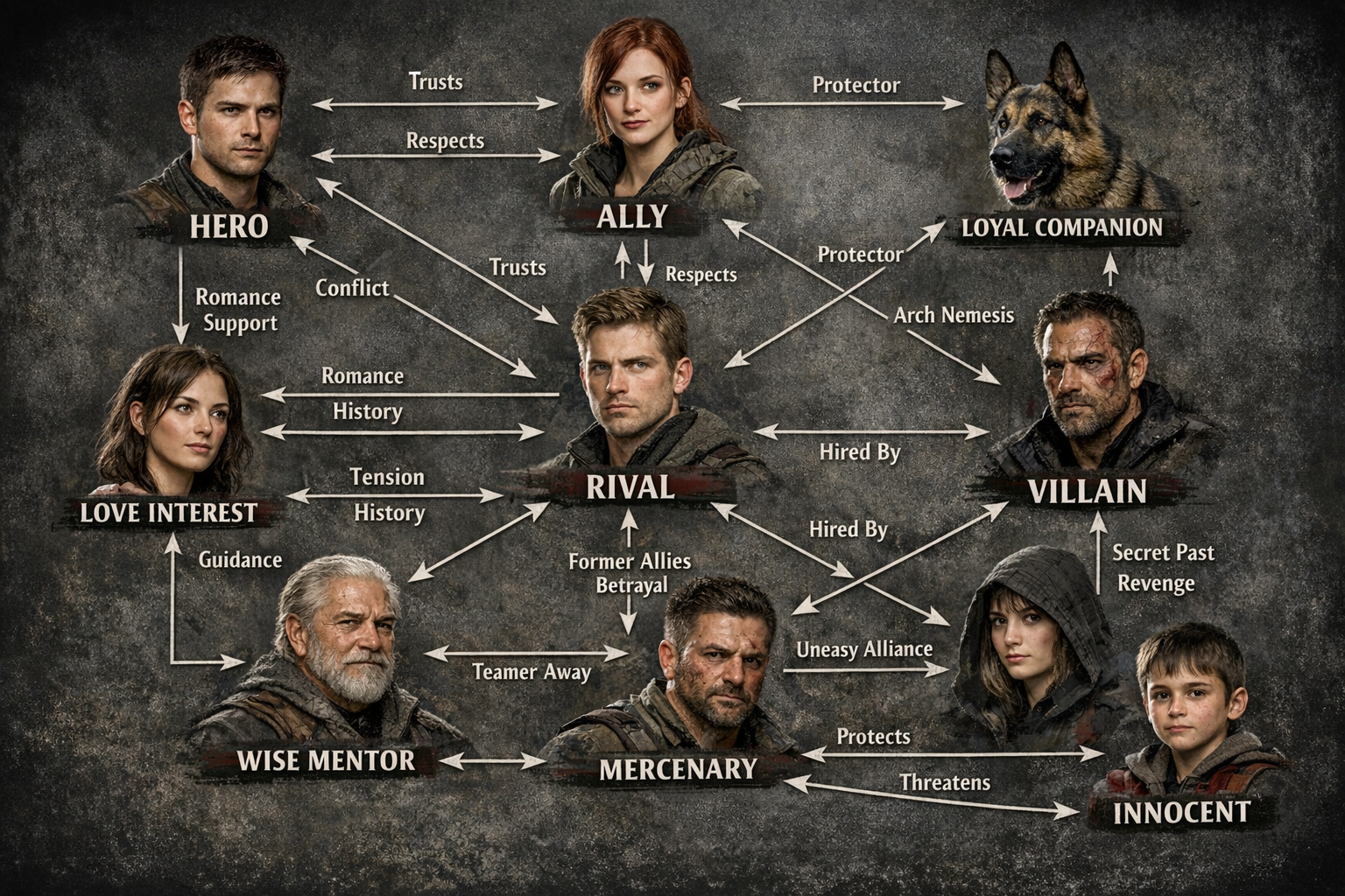 Oyun karakterleri arası ilişkiler